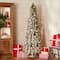 5ft. Pre-Lit Snowy Downswept Artificial Christmas Forestree, Clear Lights